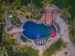 Privately Gated 2.3 Acre, Tuscan Villa Resort Property, View, pool and12' Slide!!